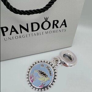 Pandora St. Thomas Sea Turtle Exclusive Dangle Charm Pendant S925 Silver
